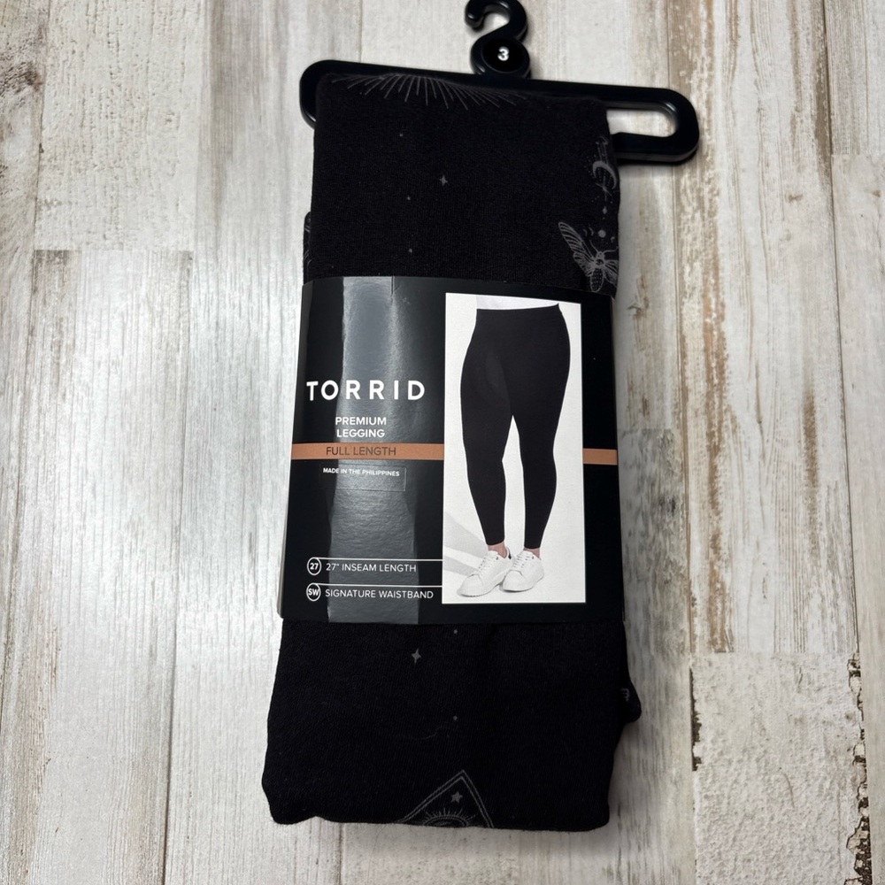 Torrid Full Length Signature Waist Premium Guided By Stars Black Leggings 3X - Picture 14 of 15